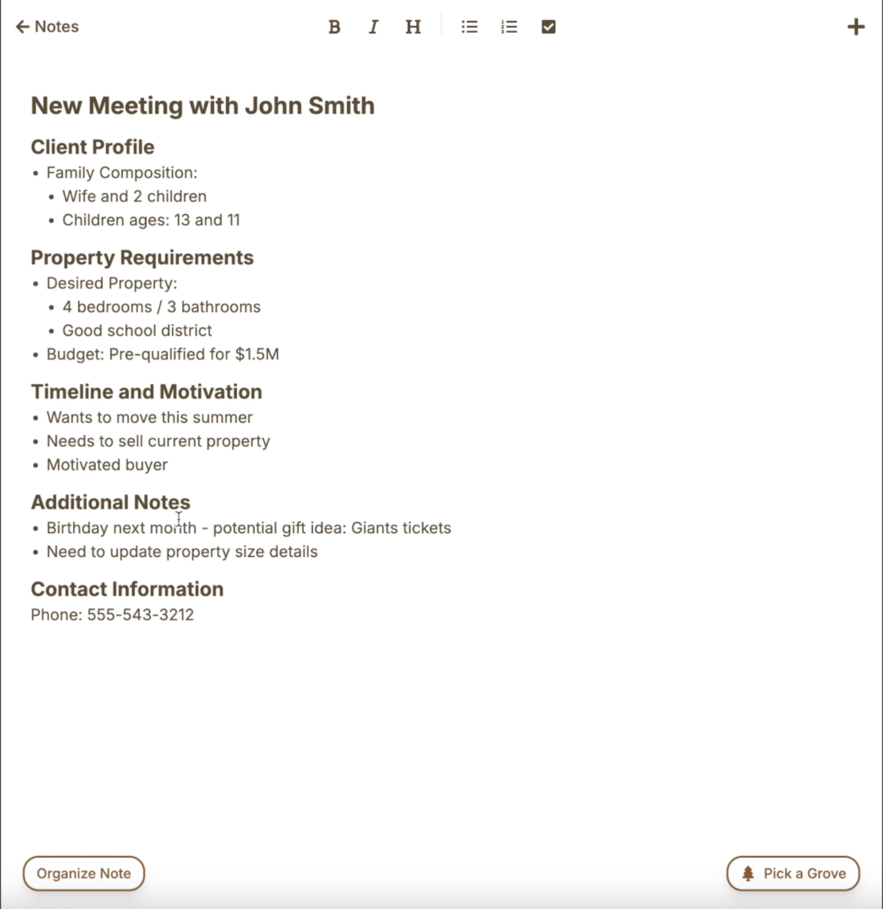 Note Assist Demo